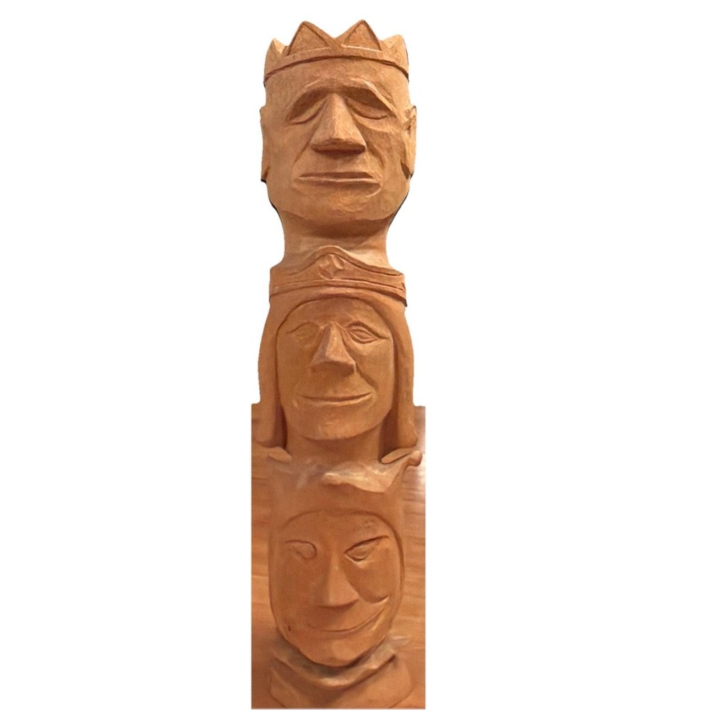 Bob Agnew Signed Wood‎ Totem Sculpture California Studio Artist Dated 1980